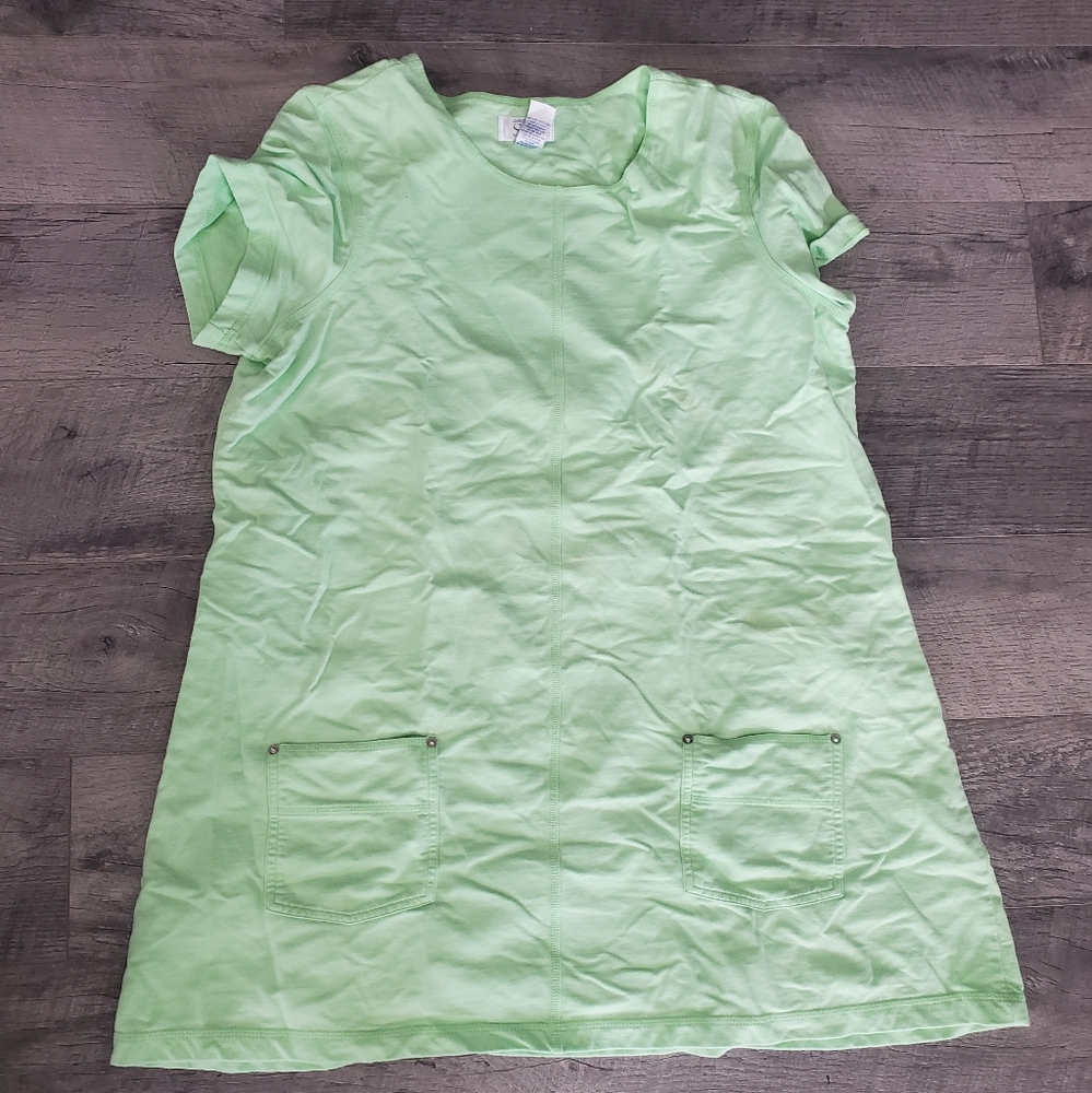 Green Delicates Spa Shirt Dress
